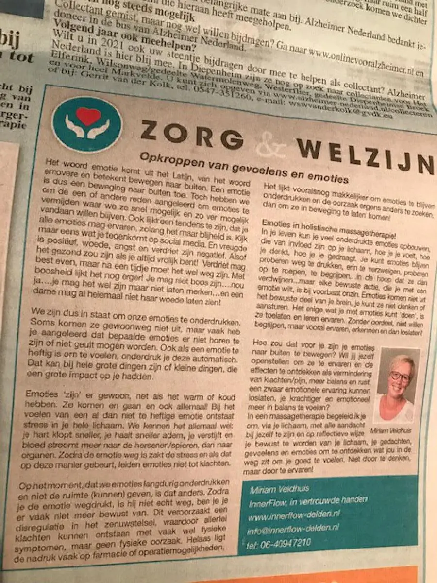 Wegduwen van gevoelens, opkroppen van emoties